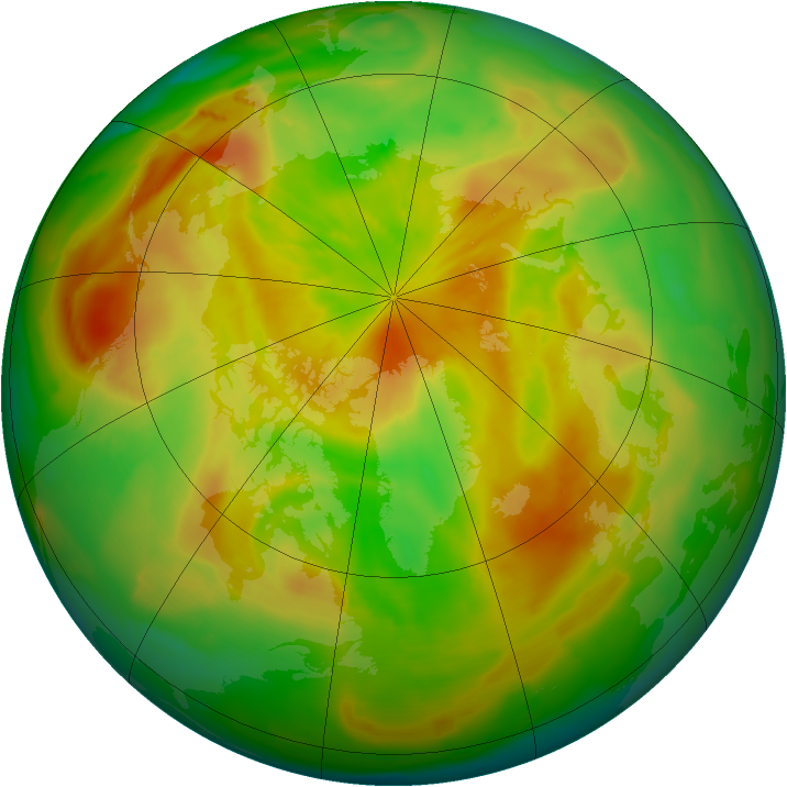 Arctic ozone map for 08 May 2012